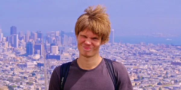 Portrait on the top of Twin Peaks — Stock Photo, Image