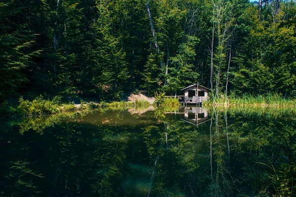 Rumah dekat danau — Stok Foto