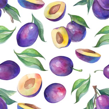 Beyaz arka planda suluboya erikleri olan kusursuz bir desen. Sulu doku