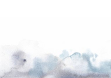 Beyaz soyut suluboya arka plan. Gökyüzündeki bulutlar