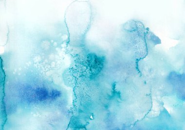 soyut suluboya arkaplanı mavi renkte