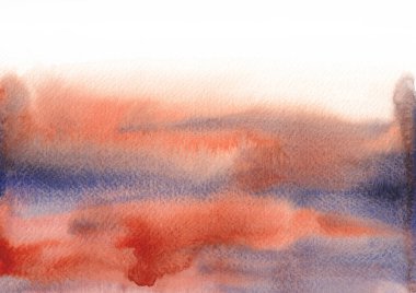 Kırmızı, turuncu ve gül suluboya