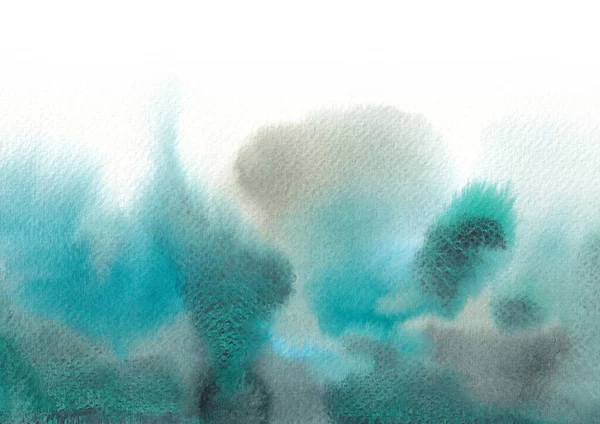 Groen Blauw Aquarel Wolk Walpapier — Stockfoto