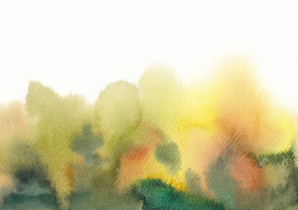 Olive Vert Jaune Aquarelle Texture Ombre — Photo