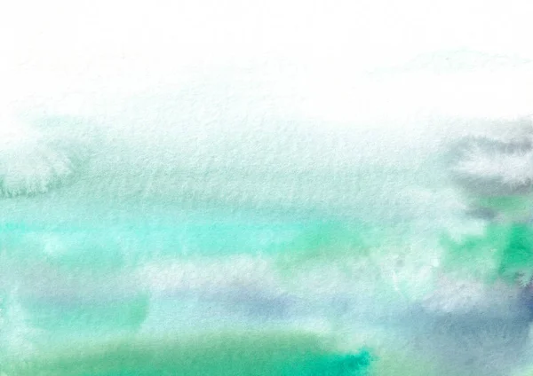 Groen Blauw Aquarel Wolk Walpapier — Stockfoto