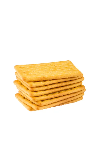 Kaas koekjes op witte achtergrond — Stockfoto