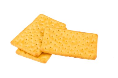 Beyaz arka plan üzerinde peynir bisküvi