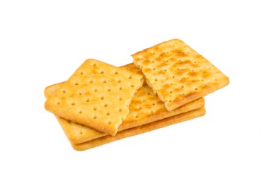 Beyaz arka plan üzerinde peynir bisküvi