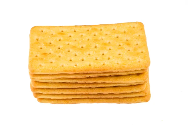Сырные печенья на белом фоне — стоковое фото