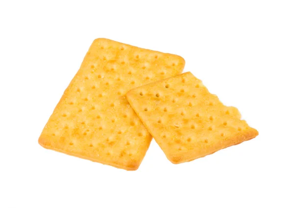 Biscoitos de queijo sobre fundo branco — Fotografia de Stock