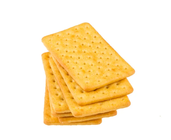 Galletas de queso sobre fondo blanco — Foto de Stock
