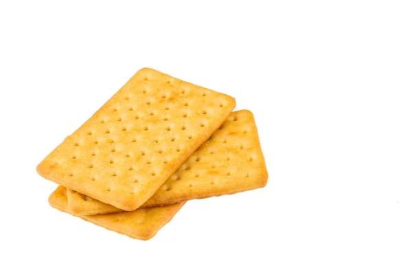 Galletas de queso sobre fondo blanco —  Fotos de Stock