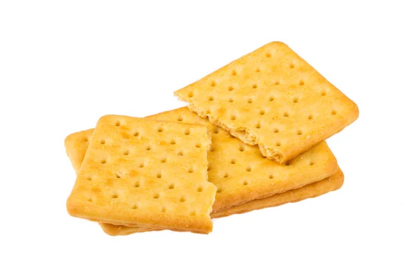 Kaas koekjes op witte achtergrond — Stockfoto