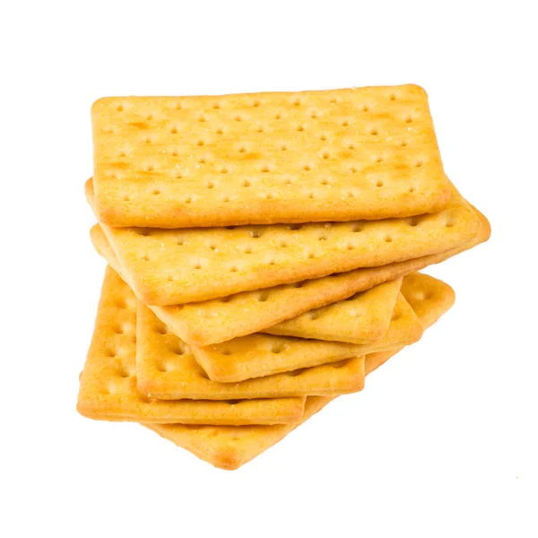 Cheese biscuits on white background — Stock Photo, Image