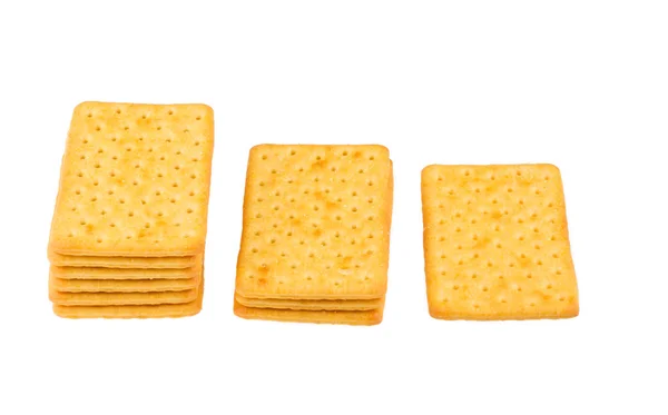 Biscoitos de queijo sobre fundo branco — Fotografia de Stock