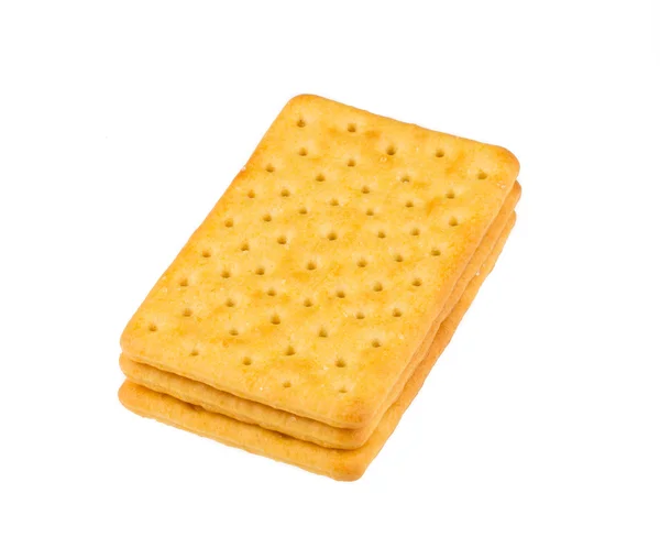 Cheese biscuits on white background — Stock Photo, Image