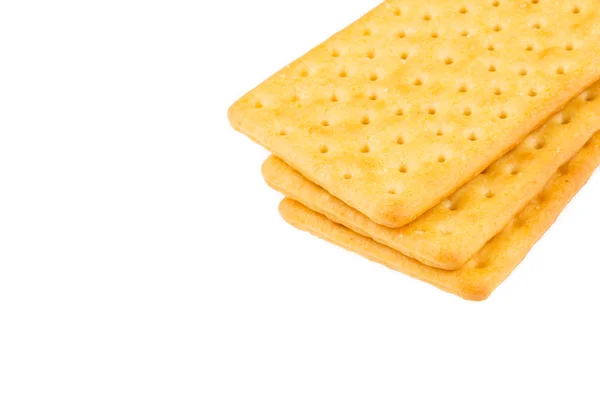 Kaas koekjes op witte achtergrond — Stockfoto