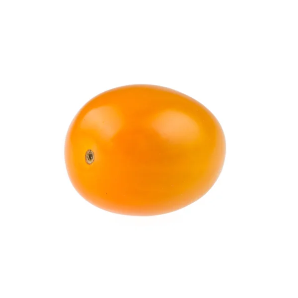 Pomodoro ciliegia giallo su sfondo bianco — Foto Stock