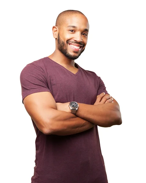 Black businessman with happy expression — Stock Photo, Image