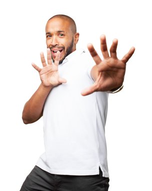 endişeli ifade ile siyah adam