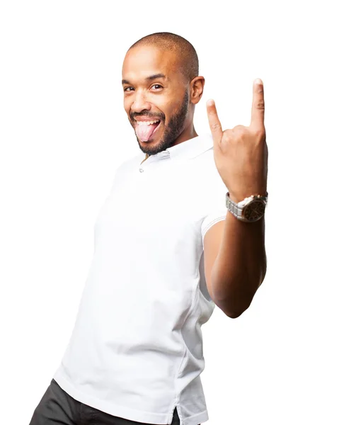 Black man with angry expression — Stock Photo, Image