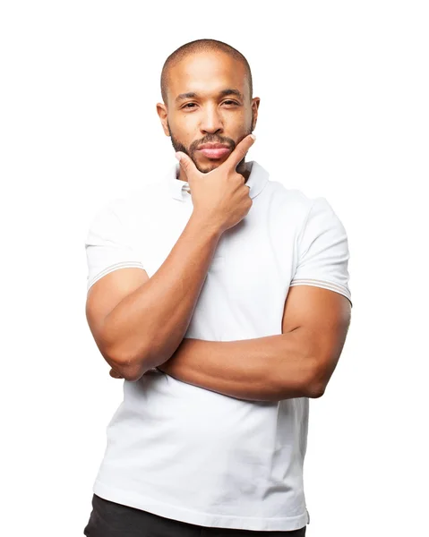 Black businessman with happy expression — Stock Photo, Image