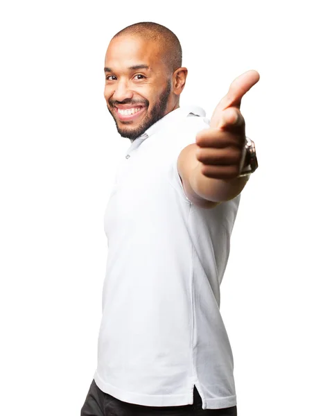 Black businessman with happy expression — Stock Photo, Image