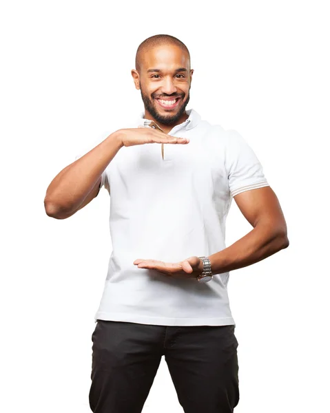 Black businessman with happy expression — Stock Photo, Image