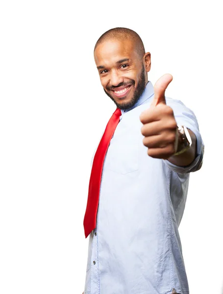 Black businessman with happy expression — Stock Photo, Image