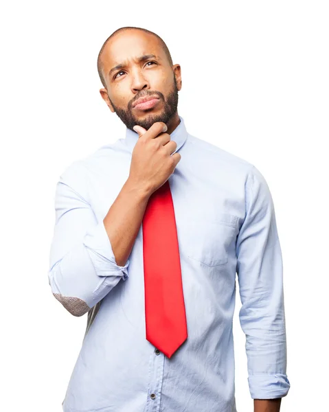 Hombre negro con expresión preocupada —  Fotos de Stock