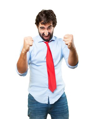 kızgın ifade ile çılgın adam