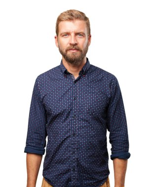 mutlu ifade ile sarışın iş adamı