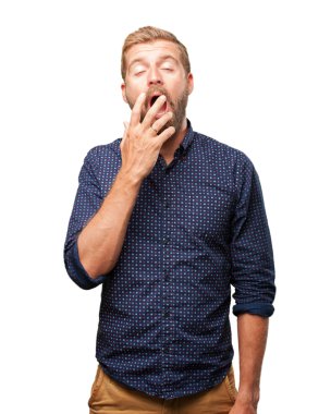 mutlu ifade ile sarışın iş adamı