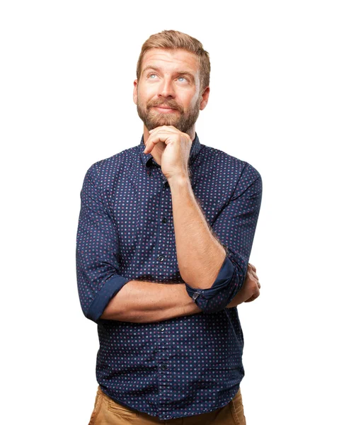 komik ifade ile deli kahraman