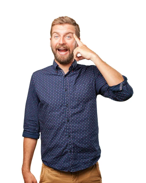 mutlu ifade ile sarışın iş adamı