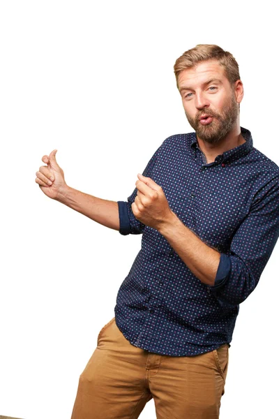 Blond businessman with happy expression — Stock Photo, Image