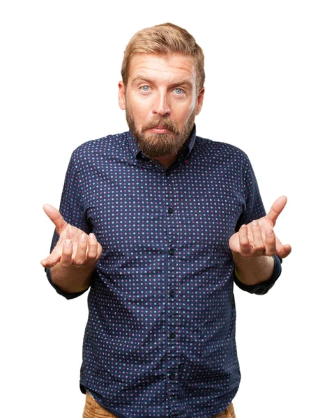 endişeli ifade ile deli iş adamı