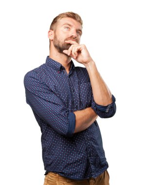 mutlu ifade ile sarışın iş adamı