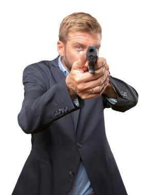 tabanca ile deli iş adamı