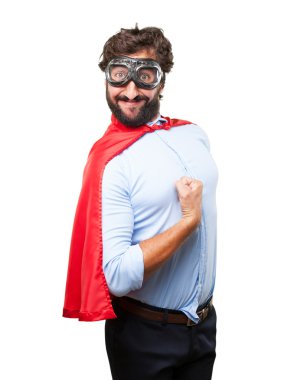 mutlu ifade ile deli kahraman