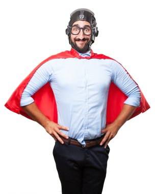 mutlu ifade ile deli kahraman