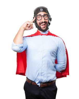 mutlu ifade ile deli kahraman