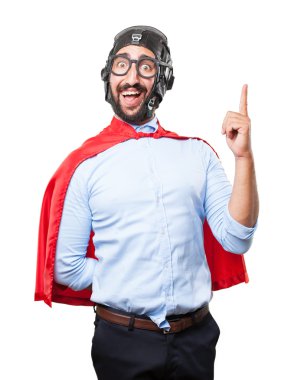 mutlu ifade ile deli kahraman