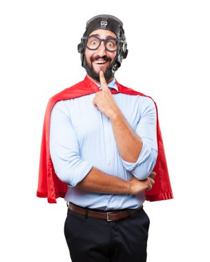 mutlu ifade ile deli kahraman