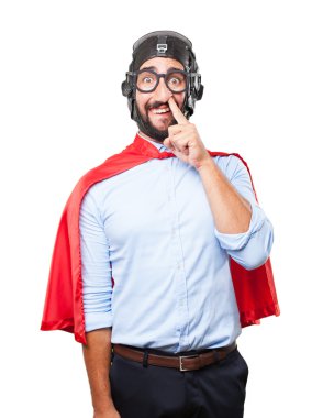 mutlu ifade ile deli kahraman