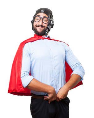 mutlu ifade ile deli kahraman