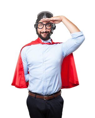 komik ifade ile deli kahraman