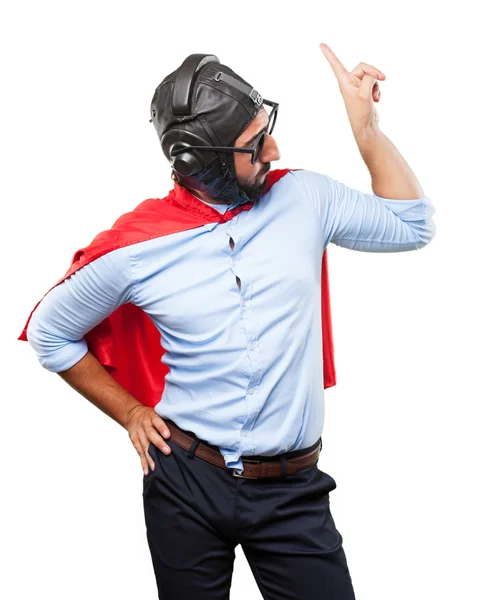 Crazy hero with happy expression — Stock Photo, Image