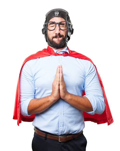 endişeli ifade ile deli kahraman