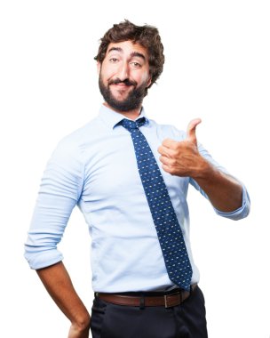 mutlu ifade ile çılgın adam